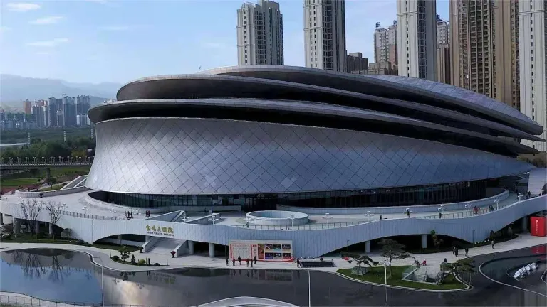 Shaanxi Baoji suur teater | Akustika ja kunsti kohtumine Weihe j&otilde;e &auml;&auml;res